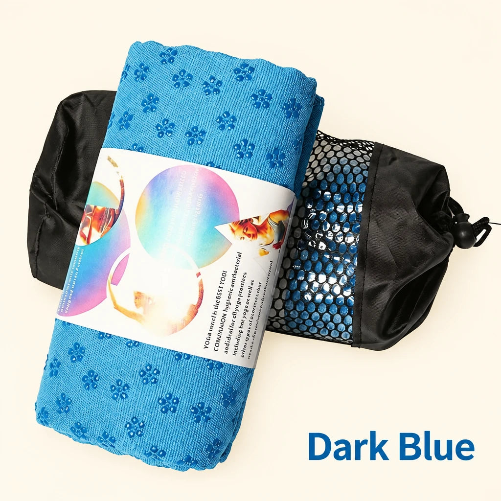 DOVA non-slip Pilates and yoga mat towel, close-up of fabric texture
